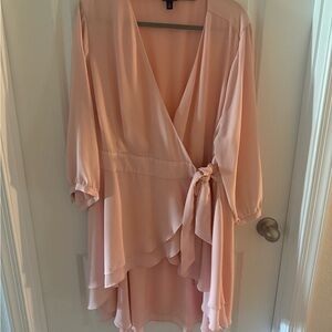 Torrid Pink Wrap Blouse
